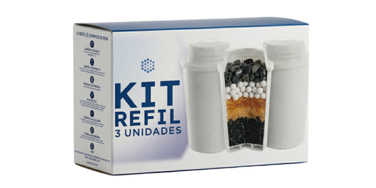 Refil Hidra FIlter - Kit com 3 unidades (12 meses)